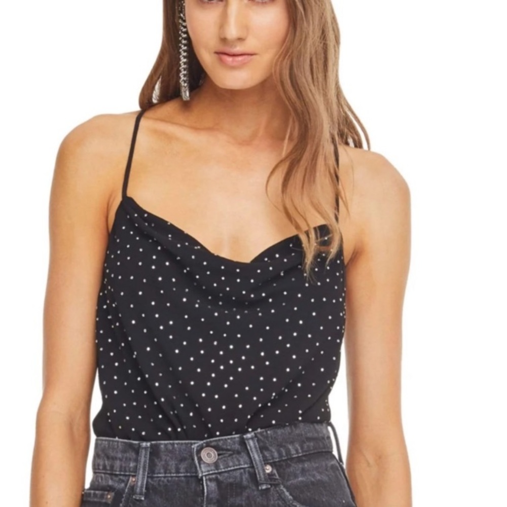 Astr the label bodysuit with rhinestones